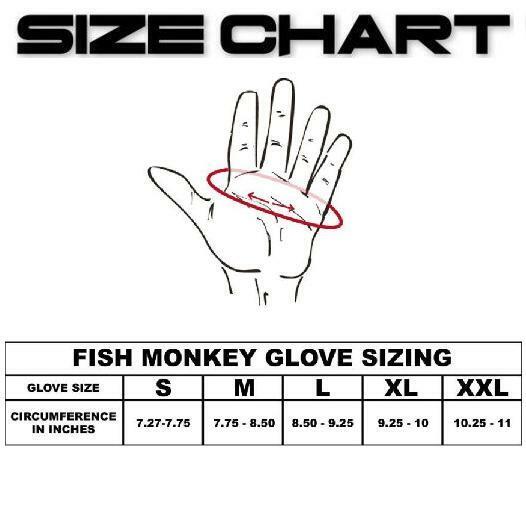 Fish Monkey Half Finger Green Water Camo Guide Gloves FM11GRWTRCAM (Select  Size)
