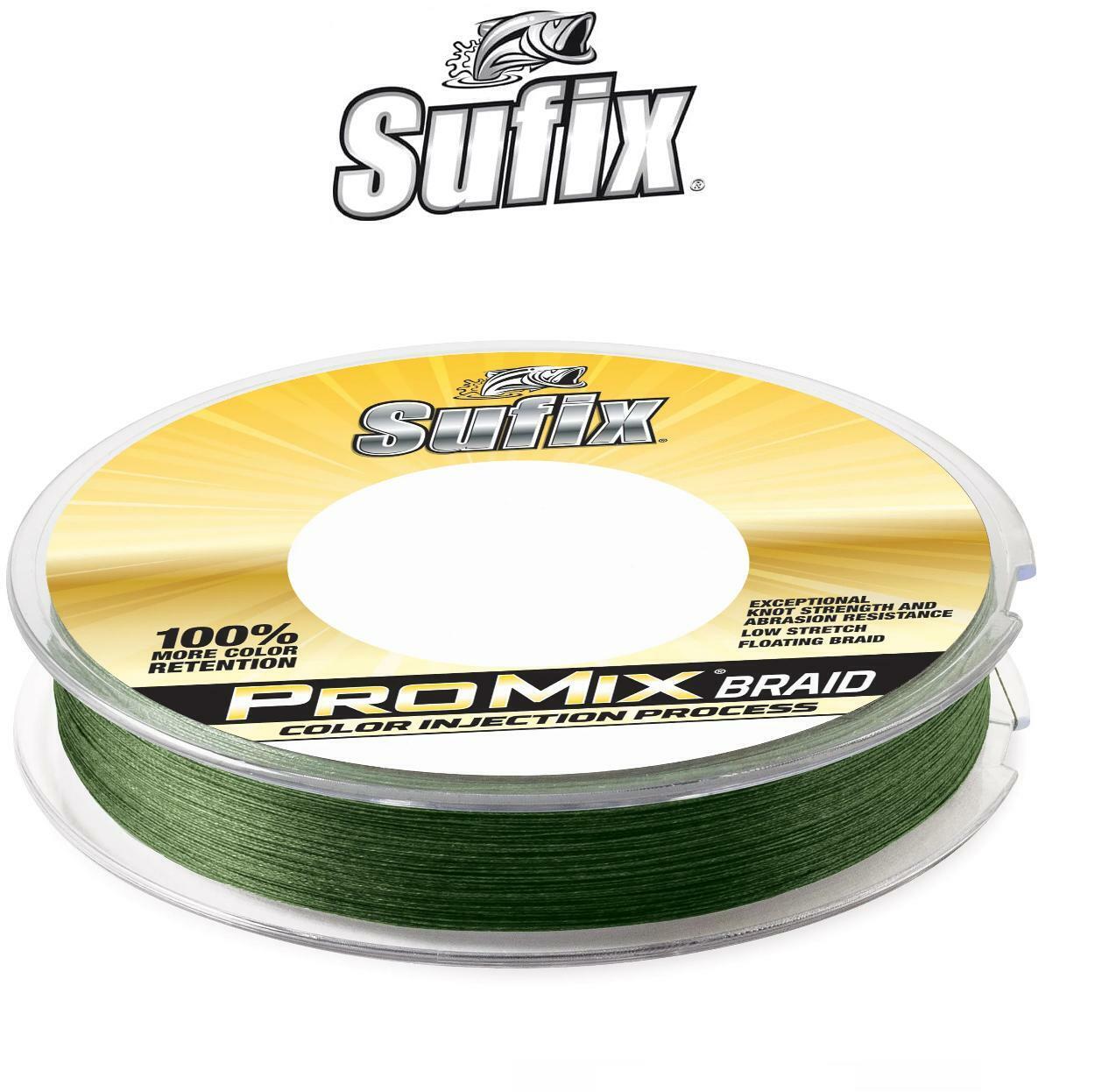 Sufix ProMix Low-Vis Green Braid 150yd Filler Spool 630G