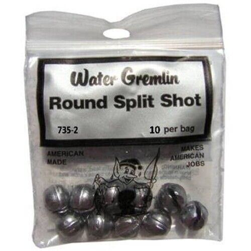 Water Gremlin Round Split Shot (Choose Size) 735