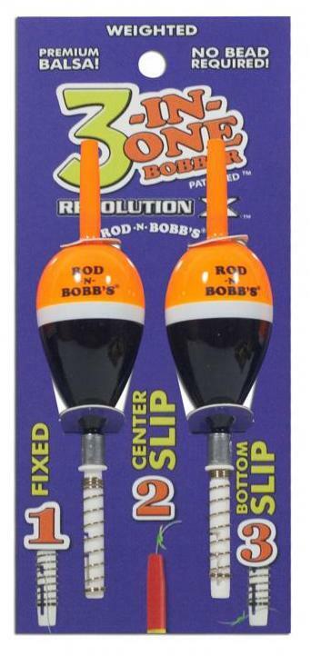 Rod N Bobbs Revolution X 3 In One Weighted Bobbers 2 pk (Choose Size) RXW