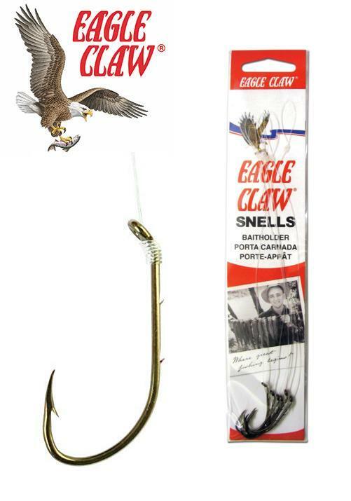 Eagle Claw Baitholder Snell Fish Hooks Size 6