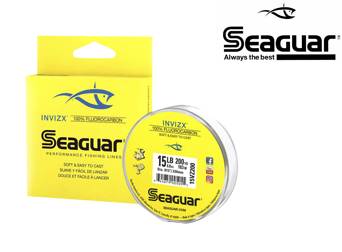 Seaguar InvizX Fluorocarbon 200yds