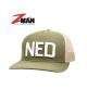 Z-Man NED Mesh Trucker Mesh Snapback Olive Green One Size Fits All ZMAN126