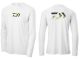 Daiwa White Long Sleeve Performance Sun Shirt Bass Skin (XXL)