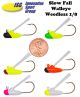 ISG Slow Fall Walleye Jig Weedless 1/8oz 4pk (Select Color) 74100