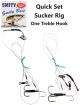 Smity Bait Quick Set Sucker Rig One Treble Hook (Select Size) OTR