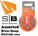 South Bend Assorted Brass Snap Swivels 24pcs 1002