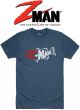 Z-Man Bass TeeZ Steel Blue Heather T-Shirt (Select Size) ZTBS