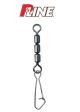 P-Line High Speed Rolling Treble Swivel w/ Hooked Snap (Select Size) HS3RH