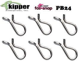 Kipper No-Knot Fas-Snaps Silver 5pk (Select Size) - Fishingurus