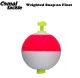 Comal Weighted Round Snap-On Float Red/White (Select Size) WSSRW