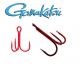 Gamakatsu Treble Hook Round Bend Red 4730(Choose Size)