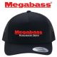 Megabass Classic Trucker Hat Black / Red  Curved Bill (2021 Version)