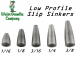 Water Gremlin Low Profile Slip Sinkers (Select Size) PSL