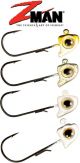 Z-Man Finesse EyeZ Minnow-Style 3/16oz 1/0 Jigheads 3-Pack (Select Color) FES316