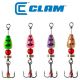 Clam Time Bomb 1/8 oz. #1 Treble Ice Fishing Rattle Jigging Spoon (Choose Color)