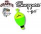 Mr. Crappie Snappers Weighted Snap On Pear Float 2 Pack (Choose Size) MPW-2YG