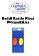 Comal Tackle Weighted Oval Reddi Rattle Float 2pk WO250RRA2