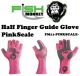 Fish Monkey Half Finger Guide Gloves Pink Scale (Select Size) FM11-PINKSCALE