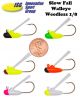 ISG Slow Fall Walleye Jig Weedless 1/8oz 4pk (Select Color) 74100