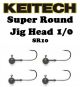 Keitech Tungsten Super Round Jig Head (1/0)