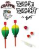 Mr. Crappie Twist On / Off Weighted Pear Float 2 Pack (Choose Size) MPW-YG
