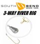 South Bend 3-Way Wolf River Rig WRR (Select Hook Size)