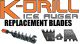 K-Drill Ice Auger Replacement Steel Blades (Select Size) IDRLBL