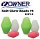 Owner Pro Parts Size #5 UV Glow Soft Beads 22 Pack (Select Color) 5197-50