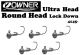 Owner Ultra Head Round Head Lock Down Jighead