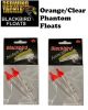Blackbird Phantom Floats Clear / Orange 2pk W / Tubing (Select Size)