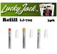 Rod-N-Bobbs Lucky Jack Refill 3pk (Select Color) LJ-705