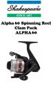 Shakespeare Alpha Spinning Reel 60 Size (Clam Pack) ALPHA60