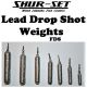 Shur-Set Finesse Drop Shot Weights Lead (Select Weight) FDS