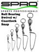 Spro Ball Bearing Swivel w/ Coastlock Snap (Select Size) SBSCLB-