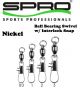 Spro Ball Bearing Swivel w/ Interlock Snap Nickel (Select Size) SBSN-0