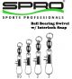 Spro Ball Bearing Swivel w/ Interlock Snap Black (Select Size) SBSB-0