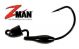 Z-Man Pro BulletZ Weedless Ned Rig Jigheads Black (Select Weight)