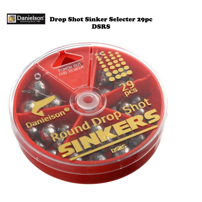 Danielson Round Drop Shot Sinker Assortment 29pc DSRS Fishingurus