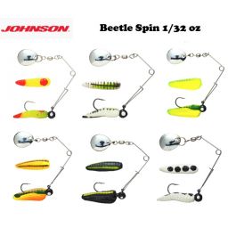 Johnson BSVP1/4BYS Beetle Spin 1/4 oz. Fishing Spinnerbait Lure Lot of 2  New