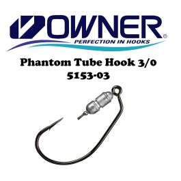 Owner Phantom Tube Hook 3/0 Weedless Hook (Select Weight) 5153-03 -  Fishingurus Angler's International Resources