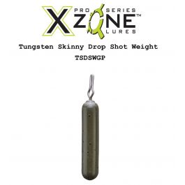 X Zone Tungsten Skinny Drop Shot (Select Size) TSDWGP