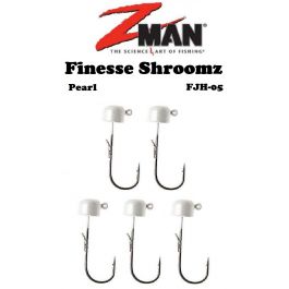 Z-man Finesse Shroomz Hooks, Black, 1/10 oz - 5 pack