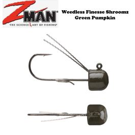 Z-Man Finesse Shroomz Weedless 1/6 oz / Green Pumpkin