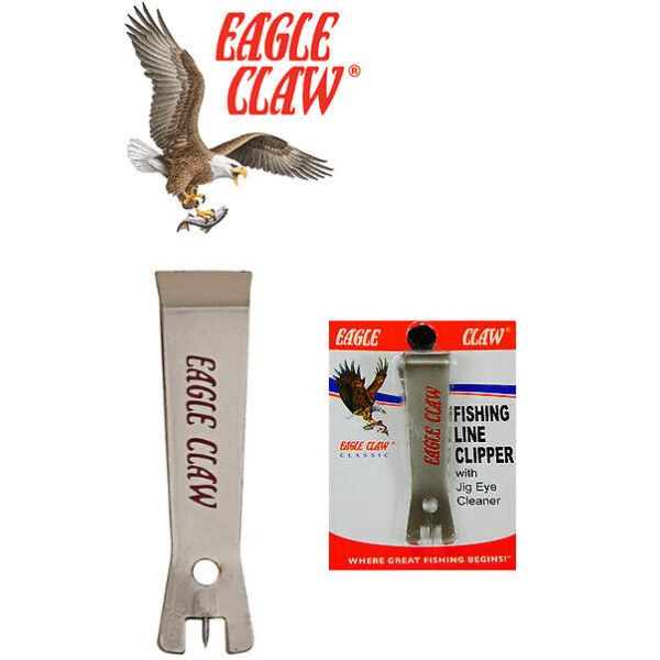 Eagle Claw 2 Fishing Line Clipper w/ Jig Eye Cleaner 1PK LC1