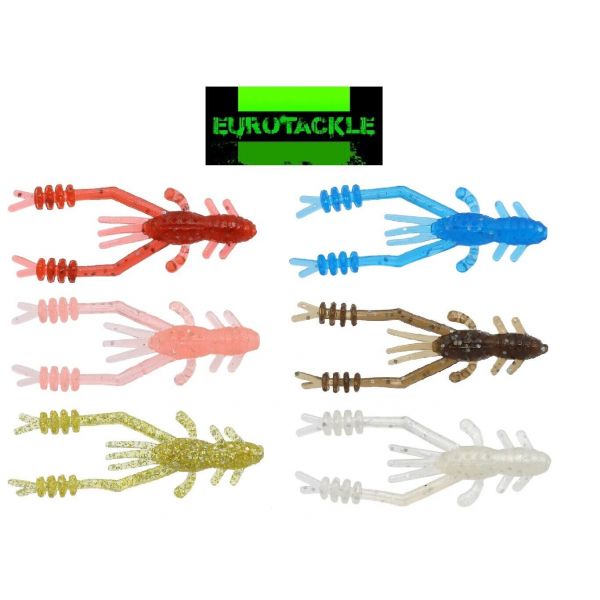 Eurotackle Micro Finesse Shrimp-X Ice Soft Plastic 1.5 8-Pack
