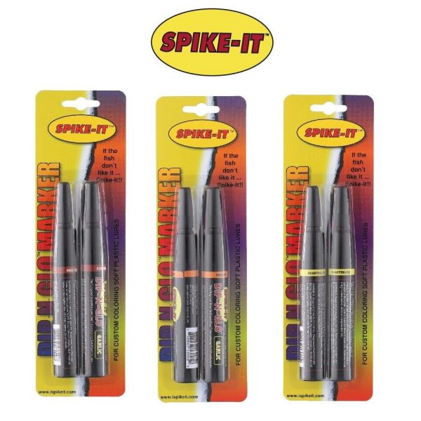 Spike-It Dip-N-Glow Marker Garlic Scented 2 Pack (Select Color) 1160 -  Fishingurus Angler's International Resources
