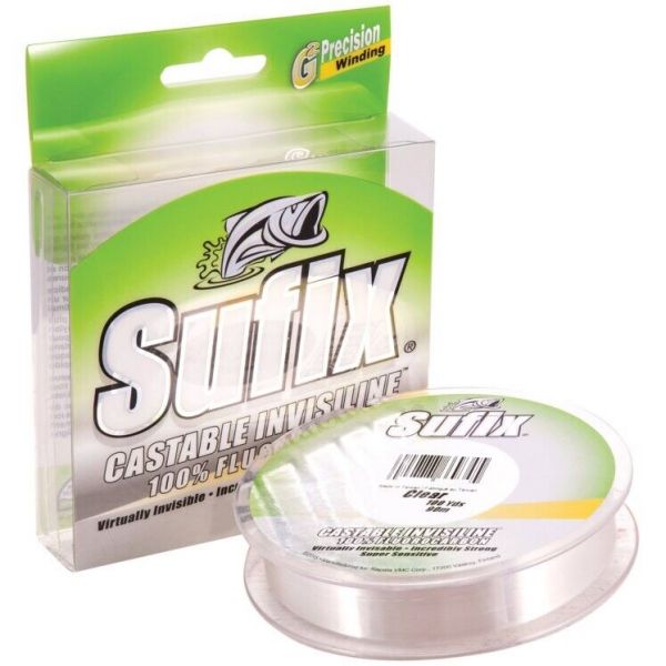 Sufix Castable Invisiline Fluorocarbon Clear 100 yrd (SELECT SIZE