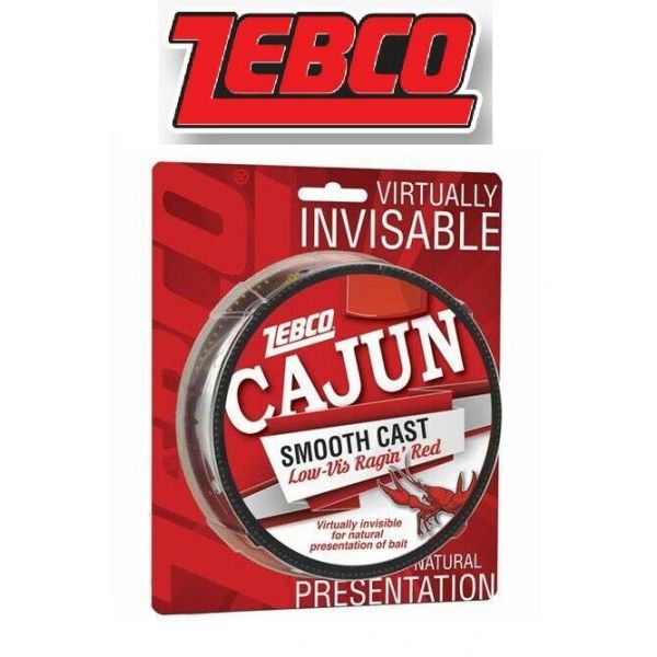 Zebco Cajun Smooth Cast Line Low-Vis Ragin' Red 330yd (Select