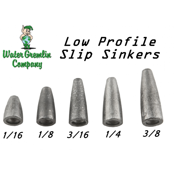 Water Gremlin Low Profile Slip Sinkers (Select Size) PSL - Fishingurus  Angler's International Resources